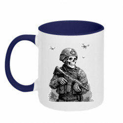 Кружка двухцветная 320ml Воин скелет - FATLINE Кружка двухцветная 320ml Воин скелет