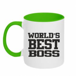 Кружка двухцветная 320ml Worlds Best Boss - FATLINE Кружка двухцветная 320ml Worlds Best Boss