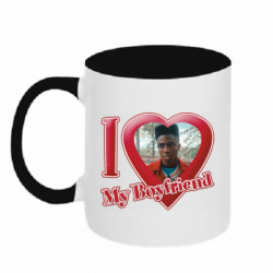 Кружка двоколірна 320ml Я люблю свого хлопця Лукаса