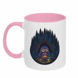 Кружка двухцветная 320ml Ежик возле костра - FATLINE Кружка двухцветная 320ml Ежик возле костра