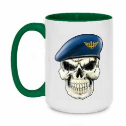 Кружка двухцветная 420ml Череп. Воздушные силы Украины - FATLINE Кружка двухцветная 420ml Череп. Воздушные силы Украины