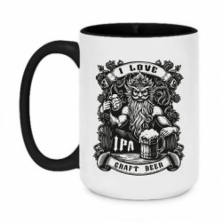 Кружка двухцветная 420ml I love craft beer - FATLINE Кружка двухцветная 420ml I love craft beer