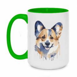 Кружка двухцветная 420ml Корги - FATLINE Кружка двухцветная 420ml Корги