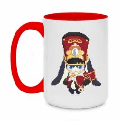 Кружка двухцветная 420ml Пиксельный Пом-Пом - FATLINE Кружка двухцветная 420ml Пиксельный Пом-Пом