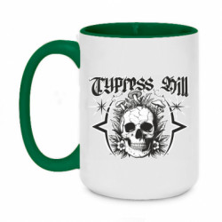 Кружка двухцветная 420ml Сайпресс хилл. черепа и кости - FATLINE Кружка двухцветная 420ml Сайпресс хилл. черепа и кости