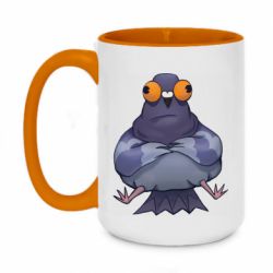 Кружка двухцветная 420ml смешной голубь - FATLINE Кружка двухцветная 420ml смешной голубь