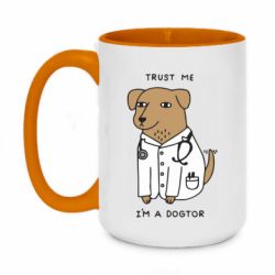 Кружка двоколірна 420ml Trust me, i'm a doctor