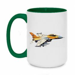 Кружка двоколірна 420ml Винищувач ф-16 - FATLINE Кружка двоколірна 420ml Винищувач ф-16