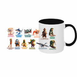 Кружки двухцветные с полной запечаткой