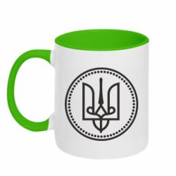Кружка двоколірна 320ml Княжий знак Володимира Хрестителя - FATLINE Кружка двоколірна 320ml Княжий знак Володимира Хрестителя