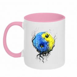 Кружка двоколірна 320ml Український Інь Ян