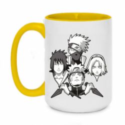 Кружка двухцветная 420ml Naruto team 07 - FATLINE Кружка двухцветная 420ml Naruto team 07