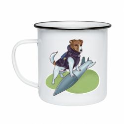 Кружка емальована Собака Патрон на ракеті - FATLINE Кружка емальована Собака Патрон на ракеті