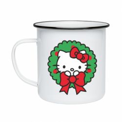 Кружка эмалированная Hello Kitty Merry Christmas - FATLINE Кружка эмалированная Hello Kitty Merry Christmas