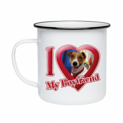 Кружка емальована I love my Boyfriend Пес Патрон - FATLINE Кружка емальована I love my Boyfriend Пес Патрон