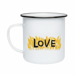Кружка эмалированная Любовь и колосья - FATLINE Кружка эмалированная Любовь и колосья