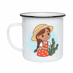 Кружка эмалированная Милаха девочка в шляпе - FATLINE Кружка эмалированная Милаха девочка в шляпе