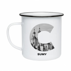 Кружка эмалированная Sumy Black & White - FATLINE Кружка эмалированная Sumy Black & White