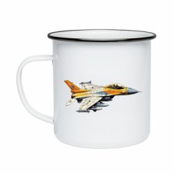 Кружка эмалированная Истребитель ф-16 - FATLINE Кружка эмалированная Истребитель ф-16