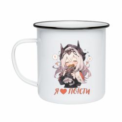 Кружка эмалированная Я люблю поесть - FATLINE Кружка эмалированная Я люблю поесть
