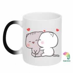 Кружка-хамелеон Peach and Goma Cutie Cats - FATLINE Кружка-хамелеон Peach and Goma Cutie Cats