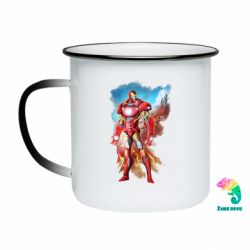 Кружка-хамелеон эмалированная Avengers iron man drawing - FATLINE Кружка-хамелеон эмалированная Avengers iron man drawing