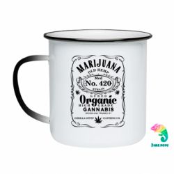 Кружка-хамелеон эмалированная Cannabis label - FATLINE Кружка-хамелеон эмалированная Cannabis label