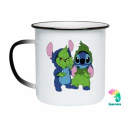 Кружка-хамелеон эмалированная Гринч и Стич - FATLINE Кружка-хамелеон эмалированная Гринч и Стич
