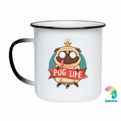 Кружка-хамелеон эмалированная Мопс король - FATLINE Кружка-хамелеон эмалированная Мопс король