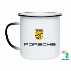 Кружка-хамелеон эмалированная Porsche