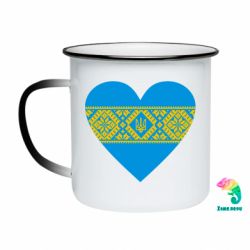 Кружка-хамелеон эмалированная Серце України - FATLINE Кружка-хамелеон эмалированная Серце України