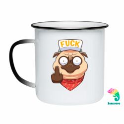 Кружка-хамелеон эмалированная Злой мопс - FATLINE Кружка-хамелеон эмалированная Злой мопс