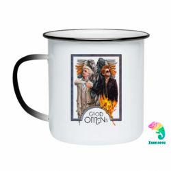 Кружка-хамелеон эмалированная Crowley and Aziraphale Good Omens - FATLINE Кружка-хамелеон эмалированная Crowley and Aziraphale Good Omens