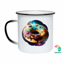 Кружка-хамелеон эмалированная космический пончик - FATLINE Кружка-хамелеон эмалированная космический пончик