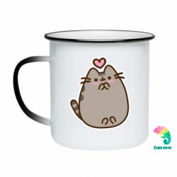 Кружка-хамелеон эмалированная Love Pusheen - FATLINE Кружка-хамелеон эмалированная Love Pusheen