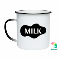 Кружка-хамелеон эмалированная Молоко milk - FATLINE Кружка-хамелеон эмалированная Молоко milk