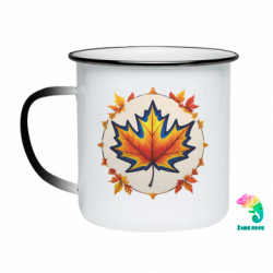 Кружка-хамелеон емальована Патріотичний кленовий лист - FATLINE Кружка-хамелеон емальована Патріотичний кленовий лист
