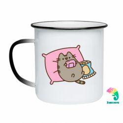 Кружка-хамелеон эмалированная Pusheen Chilling - FATLINE Кружка-хамелеон эмалированная Pusheen Chilling