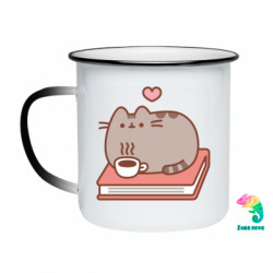 Кружка-хамелеон емальована Pusheen Lovely Morning