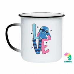 Кружка-хамелеон эмалированная Стич Love - FATLINE Кружка-хамелеон эмалированная Стич Love