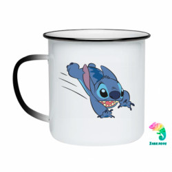 Кружка-хамелеон эмалированная Стич прыгает - FATLINE Кружка-хамелеон эмалированная Стич прыгает