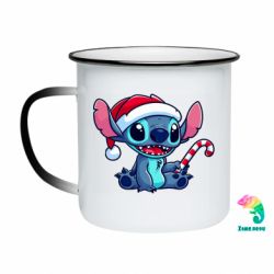 Кружка-хамелеон эмалированная Stitch Santa - FATLINE Кружка-хамелеон эмалированная Stitch Santa