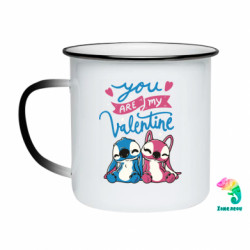 Кружка-хамелеон эмалированная Valentine Stitch - FATLINE Кружка-хамелеон эмалированная Valentine Stitch