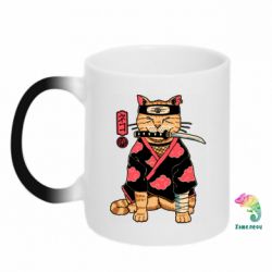 Кружка-хамелеон Japanese Akatsuki cat - FATLINE Кружка-хамелеон Japanese Akatsuki cat