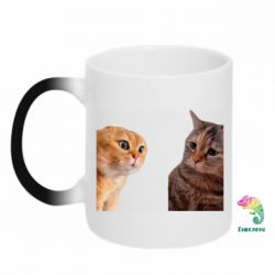 Кружка-хамелеон Коты разговаривают Мем - FATLINE Кружка-хамелеон Коты разговаривают Мем