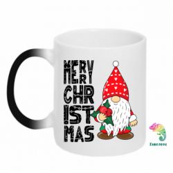 Кружка-хамелеон Merry Christmas Рождественский гном - FATLINE Кружка-хамелеон Merry Christmas Рождественский гном