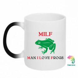 Кружка-хамелеон Milf Man I love frogs