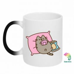 Кружка-хамелеон Pusheen Chilling - FATLINE Кружка-хамелеон Pusheen Chilling