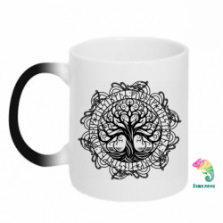 Кружка-хамелеон Руны Младший Футарк Иггдрасиль мировое дерево - FATLINE Кружка-хамелеон Руны Младший Футарк Иггдрасиль мировое дерево
