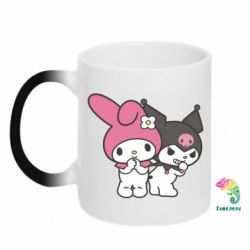 Кружка-хамелеон Kuromi and Melody - FATLINE Кружка-хамелеон Kuromi and Melody